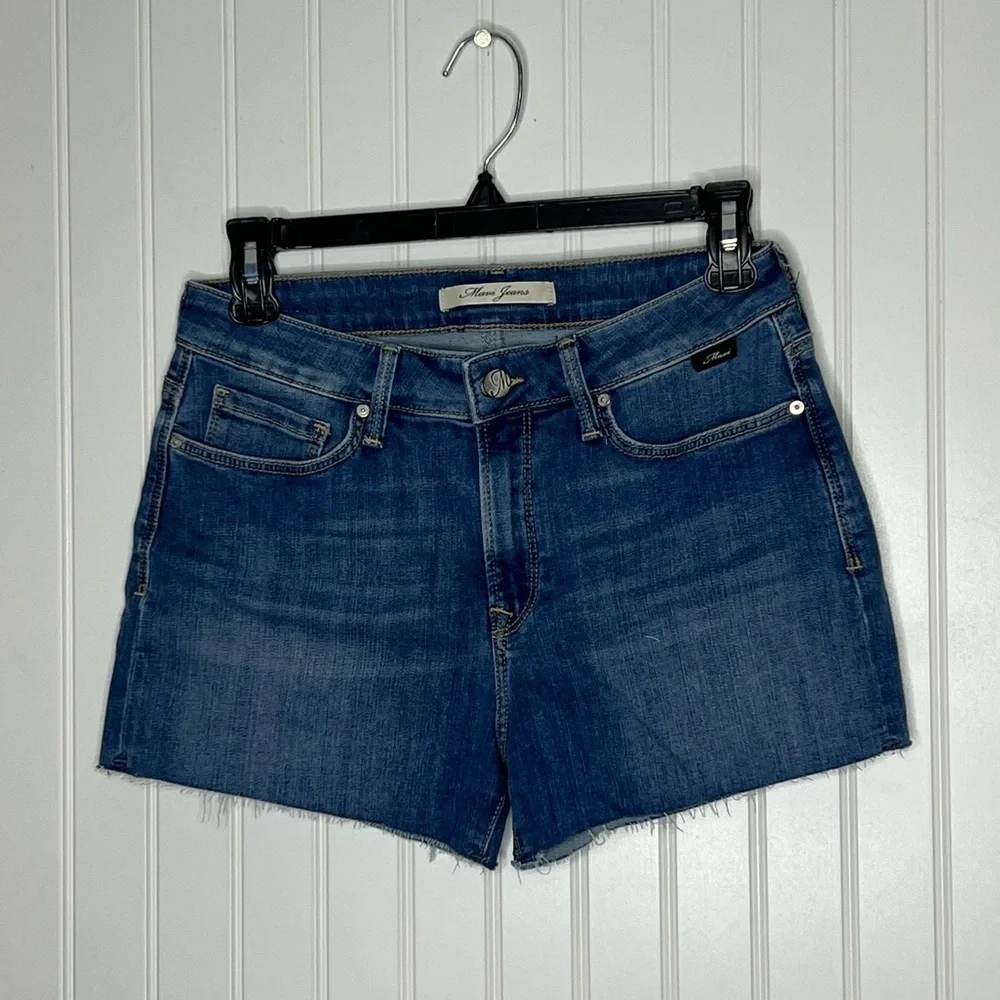 Mavi Jeans Raw Hem Denim Shorts Size 26